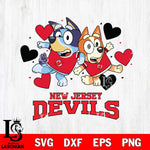New Jersey Devils Bluey & Bingo 10 Svg Eps Dxf Png File, NHL svg, Digital Download, Instant Download