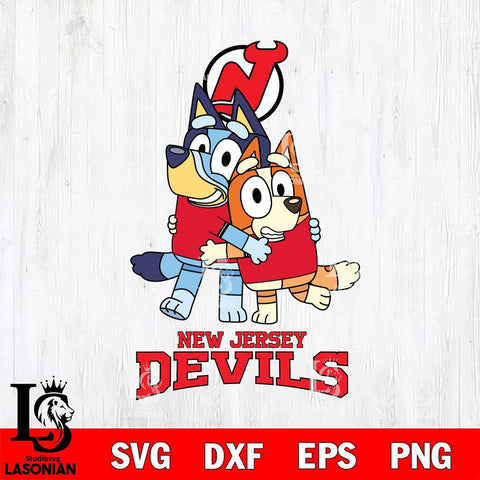 New Jersey Devils Bluey & Bingo 12 Svg Eps Dxf Png File, NHL svg, Digital Download, Instant Download