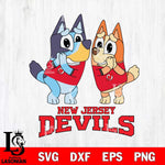 New Jersey Devils Bluey & Bingo 15 Svg Eps Dxf Png File, NHL svg, Digital Download, Instant Download