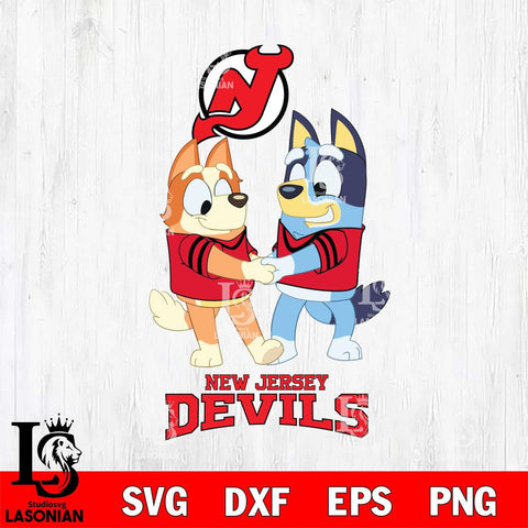 New Jersey Devils Bluey Chilli Dance Svg Eps Dxf Png File, Digital Download, Instant Download