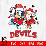 New Jersey Devils Bluey Christmas NFL Svg Eps Dxf Png File, Digital Download
