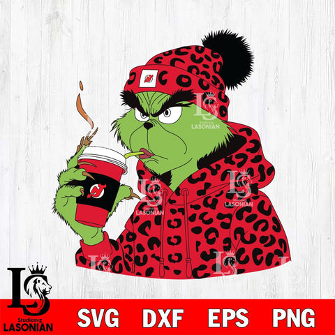 New Jersey Devils Boujee Grinch 8 Svg Eps Dxf Png File, Digital Download, Instant Download