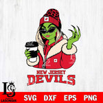 New Jersey Devils Boujee Grinch Girls Christmas Cut Files, Cricut,Christmas Svg Dxf Eps Png file , Digital Download