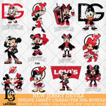 New Jersey Devils Disney character NHL Bundle 12 Svg Eps Dxf Png File, Digital Download, Instant Download