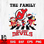 New Jersey Devils Family Bluey Christmas Svg Eps Dxf Png File, Digital Download