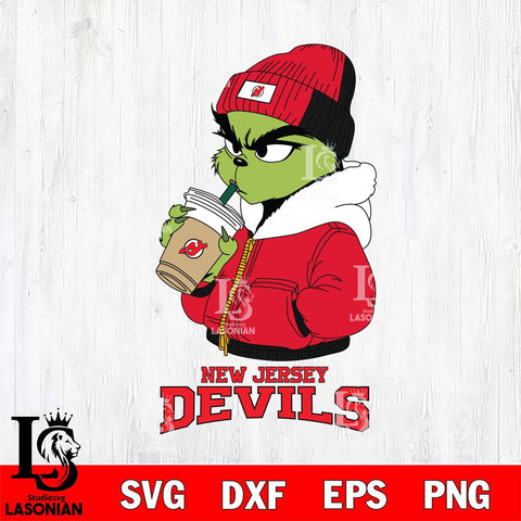 New Jersey Devils Grinch Bougie Christmas Cut Files, Cricut,Christmas Svg Dxf Eps Png file , Digital Download