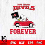 New Jersey Devils Snoopy and Charlie Brown Car Svg Eps Dxf Png File, Digital Download , Instant Download, Svg Files