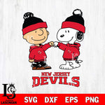 New Jersey Devils Snoopy and Charlie Brown Hockey Sport Svg Eps Dxf Png File, Digital Download , Instant Download, Svg Files