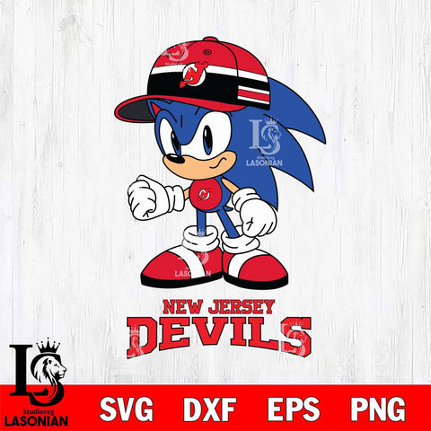 New Jersey Devils Sonic NHL Hockey SVG DXF EPS PNG FILE,NHL File Cut,Disney Digital Download,Instant Download, Silhouette