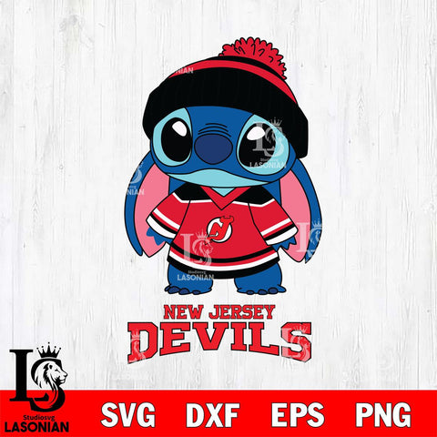 New Jersey Devils Stitch NHL Hockey SVG DXF EPS PNG FILE,NHL File Cut,Disney Digital Download,Instant Download, Silhouette