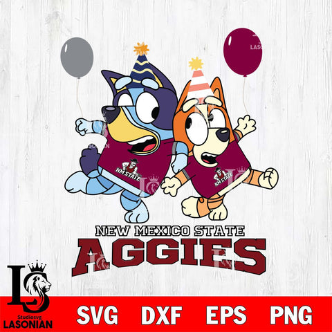 New Mexico State Aggies Bluey & Bingo 2 Svg Eps Dxf Png File, NCAA svg, Digital Download, Instant Download