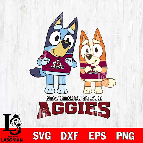 New Mexico State Aggies Bluey & Bingo 6 Svg Eps Dxf Png File, NCAA svg, Digital Download, Instant Download