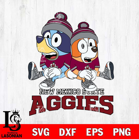 New Mexico State Aggies Bluey & Bingo 8 Svg Eps Dxf Png File, NCAA svg, Digital Download, Instant Download