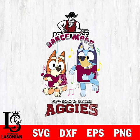 New Mexico State Aggies Bluey Bingo Dance Mode Svg Eps Dxf Png File, NCAA svg, Digital Download, Instant Download