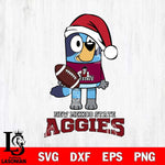 New Mexico State Aggies Bluey Christmas Svg Eps Dxf Png File, Digital Download