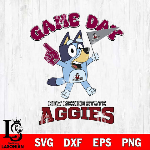 New Mexico State Aggies Bluey Game Day Svg Eps Dxf Png File, Digital Download, Instant Download