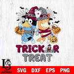 New Mexico State Aggies Bluey Trick or Treat Halloween 2 Svg Eps Dxf Png File, Digital Download, Instant Download