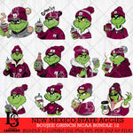 New Mexico State Aggies Boujee Grinch NCAA Bundle 12 SVG Eps Dxf Png File, Digital Download, Instant Download
