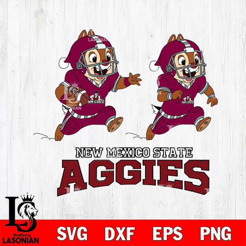New Mexico State Aggies Chip & Dale Football Cricut,Christmas SVG DXF EPS PNG FILE, NCAA Digital Download,Instant Download, Silhouette