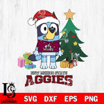 New Mexico State Aggies Christmas Bluey Tree Sport Cut Files,Bluey Cricut,Christmas Svg , Bluey svg , Digital Download, dxf eps png pdf file