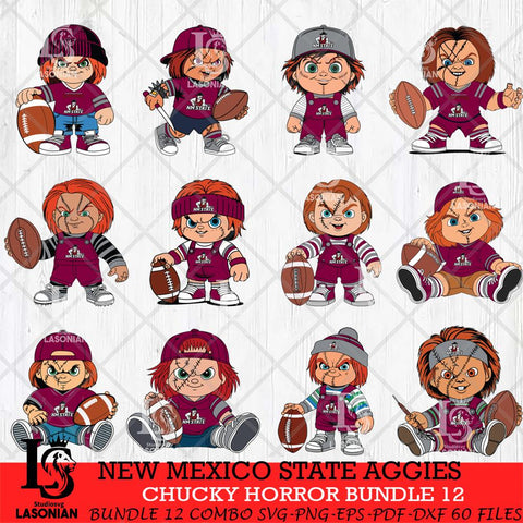 New Mexico State Aggies Chucky Horror Bundle 12 SVG Eps Dxf Png File, Bundle NCAA svg, Digital Download, Instant Download