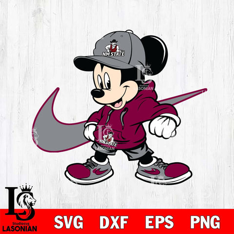 New Mexico State Aggies Cool Mickey Mouse Svg Eps Dxf Png File, NCAA svg, Digital Download, Instant Download