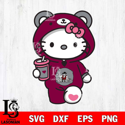 New Mexico State Aggies Cute Hello Kitty Svg Eps Dxf Png File, Digital Download, Instant Download