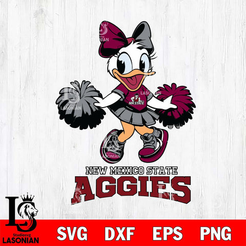 New Mexico State Aggies Daisy Duck Cheerleader Disney, Svg Eps Dxf Png File, Digital Download