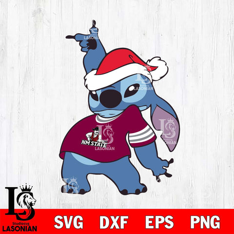 New Mexico State Aggies Disney Lilo & Stitch Christmas Svg Eps Dxf Png File, Digital Download, Instant Download