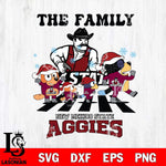 New Mexico State Aggies Family Bluey Christmas Svg Eps Dxf Png File, Digital Download