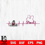 New Mexico State Aggies Father Heart Beat Svg Eps Dxf Png File, Digital Download, Instant Download