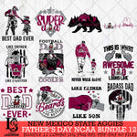 New Mexico State Aggies Fathers Day NCAA Bundle 12 Svg Eps Dxf Png File, Digital Download, Instant Download