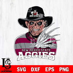 New Mexico State Aggies Freddy Krueger Horror Halloween Svg Eps Dxf Png File, NCAA svg, Digital Download, Instant Download