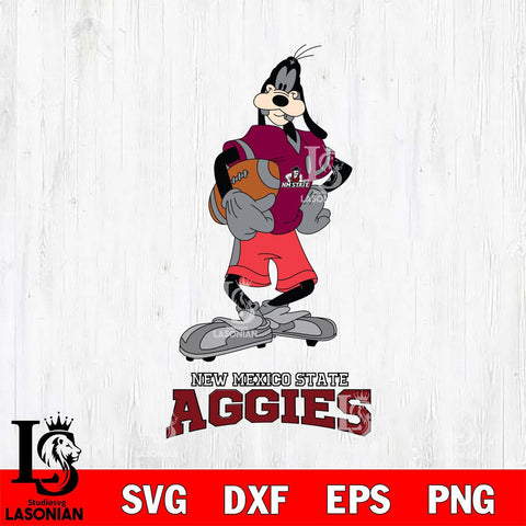 New Mexico State Aggies Goofy Player SVG DXF EPS PNG FILE,NCAA svg ,Football Digital Download,Instant Download, Silhouette
