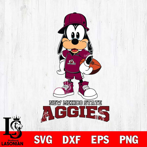 New Mexico State Aggies Goofy rugby SVG DXF EPS PNG FILE,NCAA svg ,Football Digital Download,Instant Download, Silhouette