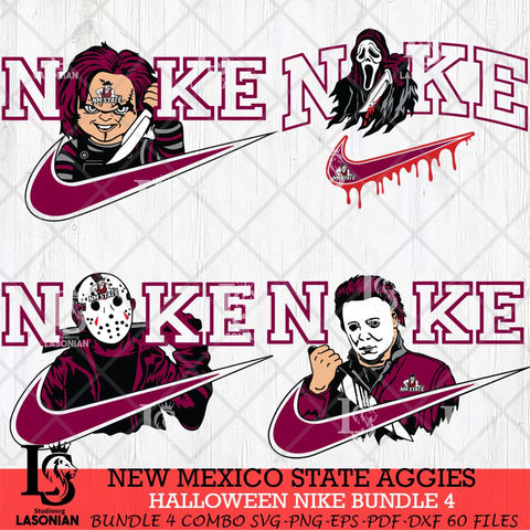 New Mexico State Aggies Halloween Nike NCAA Bundle 4 Svg Eps Dxf Png File, Digital Download, Instant Download