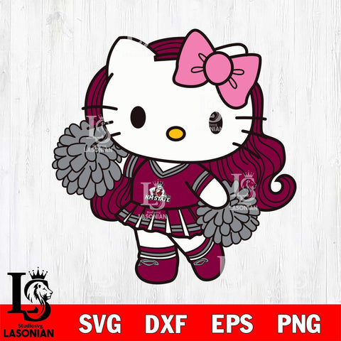 New Mexico State Aggies Hello Kitty Cheerleader 7 Svg Eps Dxf Png File, Digital Download, Instant Download