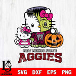 New Mexico State Aggies Hello Kitty Horror 10 Svg Eps Dxf Png File, Digital Download