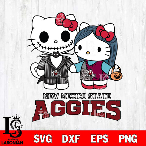 New Mexico State Aggies Hello Kitty Horror 11 Svg Eps Dxf Png File, Digital Download