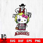 New Mexico State Aggies Hello Kitty Horror 8 Svg Eps Dxf Png File, Digital Download