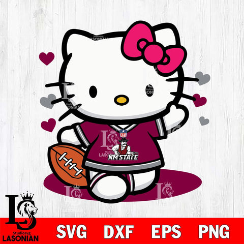 New Mexico State Aggies Hello Kitty sport 10 Svg Eps Dxf Png File, NCAA svg, Digital Download, Instant Download