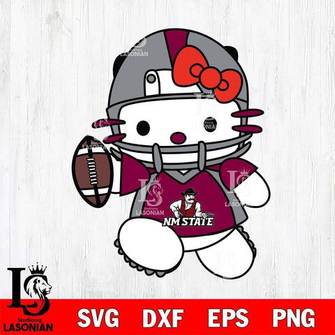 New Mexico State Aggies Hello Kitty sport 11 Svg Eps Dxf Png File, NCAA svg, Digital Download, Instant Download