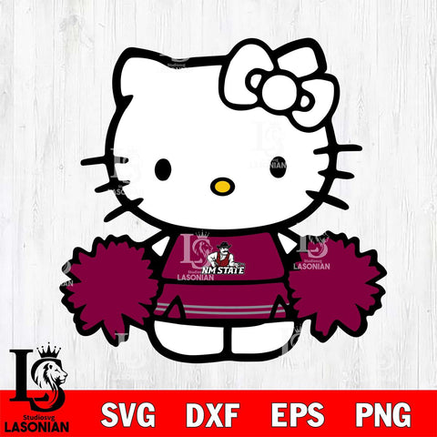 New Mexico State Aggies Hello Kitty sport 3 Svg Eps Dxf Png File, NCAA svg, Digital Download, Instant Download