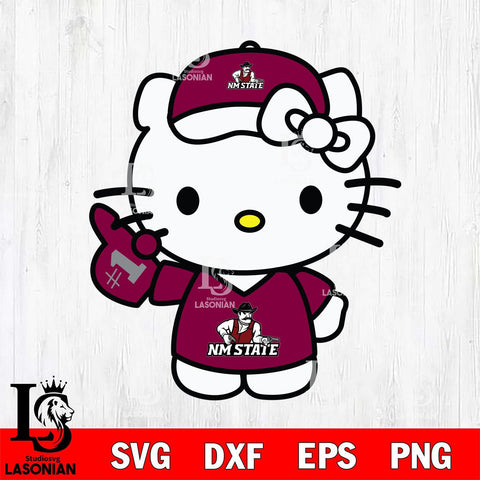 New Mexico State Aggies Hello Kitty sport 5 Svg Eps Dxf Png File, NCAA svg, Digital Download, Instant Download