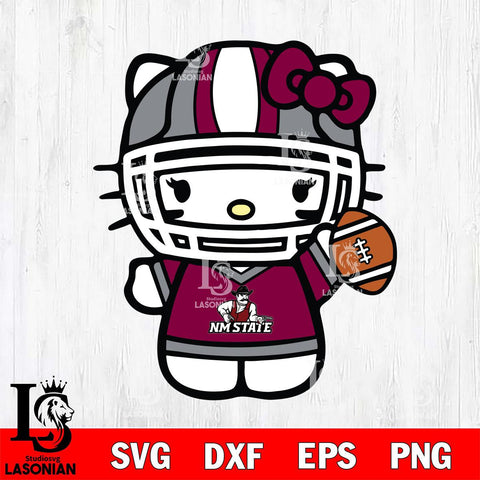 New Mexico State Aggies Hello Kitty sport 9 Svg Eps Dxf Png File, NCAA svg, Digital Download, Instant Download