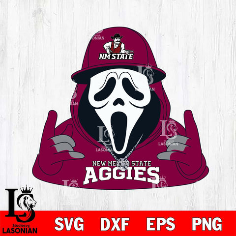 New Mexico State Aggies Horror Character Ghostface Sport Svg Eps Dxf Png File, NCAA svg, Digital Download, Instant Download