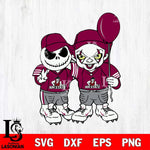 New Mexico State Aggies Jack Skellington And Pennywise Football Svg Eps Dxf Png File, NCAA svg, Digital Download, Instant Download