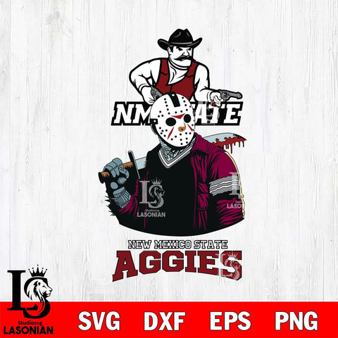 New Mexico State Aggies Jason Voorhees 10 Svg Eps Dxf Png File, Digital Download