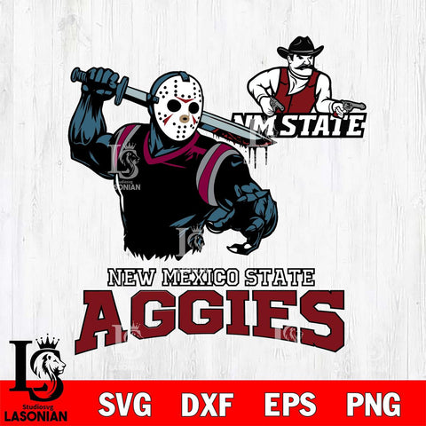 New Mexico State Aggies Jason Voorhees 5 Svg Eps Dxf Png File, Digital Download