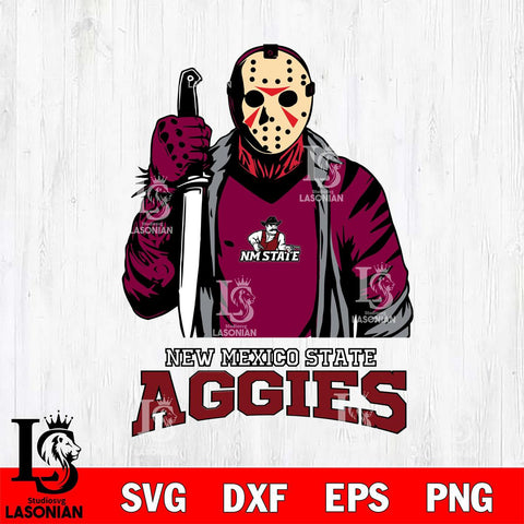 New Mexico State Aggies Jason Voorhees 6 Svg Eps Dxf Png File, Digital Download